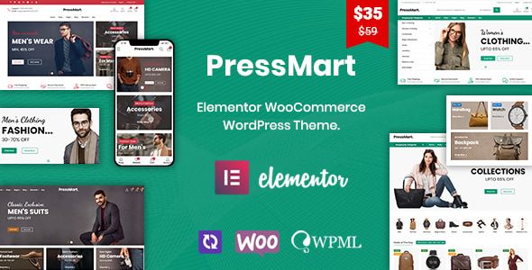 PressMart – Modern Elementor WooCommerce WordPress Theme 1 Press Mart WordPress Theme