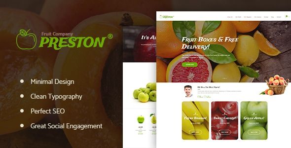 Preston | Fruit Company Organic Farming WordPress Theme 1 Preston | Fruit Company Organic Farming WordPress Theme