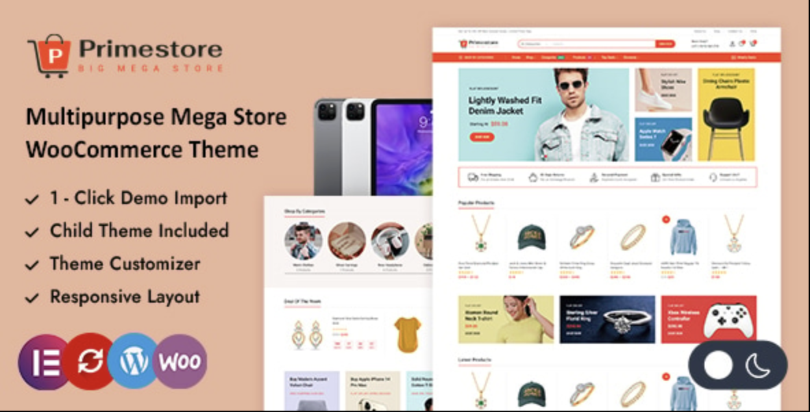 Primestore – Multipurpose Mega Store Elementor WordPress WooCommerce Theme 1 Primestore Big Mega Store WordPress Plugin