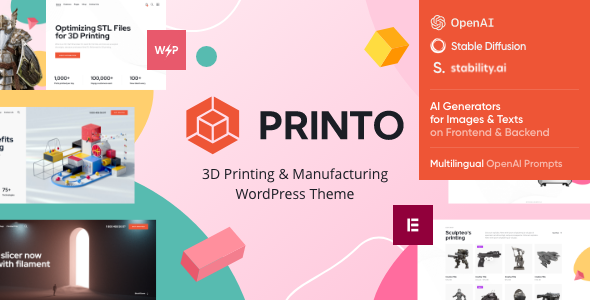 Printo - 3D Printing & Manufacturing WordPress Theme 1 Printo - 3 D Printing & Manufacturing WordPress Theme