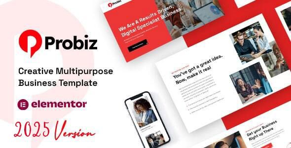 Probiz – An Easy to Use and Multipurpose Business and Corporate WordPress Theme 1 Probiz Creative Multipurpose Business Template for WordPress