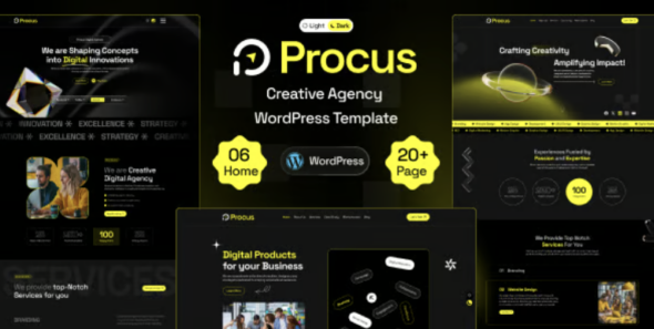Procus Modern Creative Digital Agency WordPress Theme