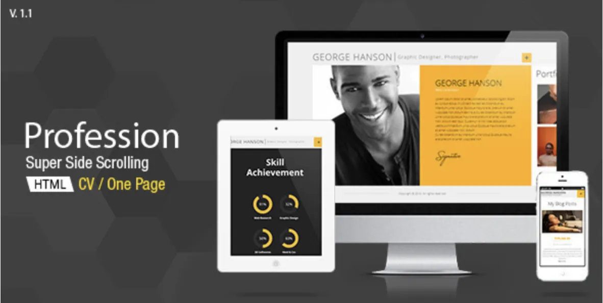 Profession Pro – One Page CV WordPress Resume Theme 1 Profession Pro – One Page CV WordPress Resume Theme
