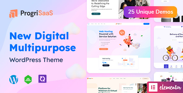 ProgriSaaS - Creative Landing Page WordPress Theme 1 Progri Saa S WordPress Theme
