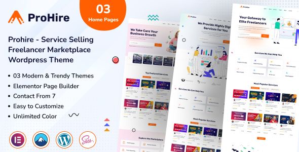 Prohire – Service Selling Marketplace WordPress 1 Prohire – Service Selling Marketplace WordPress Theme
