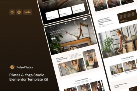 Pulse Pilates Pilates & Yoga Studio Elementor Template Kit