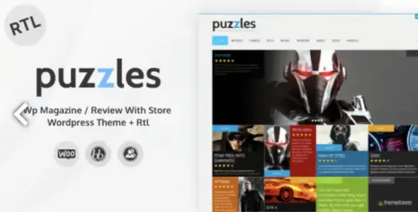 Puzzles Pro WP Magazine Review with Store WordPress Theme