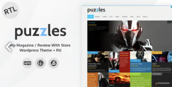 Puzzles Pro | WP Magazine / Review with Store WordPress Theme + RTL 1 Puzzles Pro WP Magazine Review with Store WordPress Theme