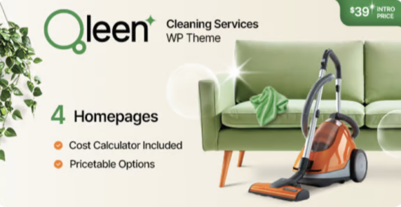 Qleen Cleaning Services WordPress Theme