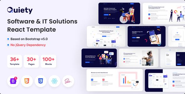 Quiety – Software & IT Solutions React Template 1 Quiety Software & IT Solutions React Template