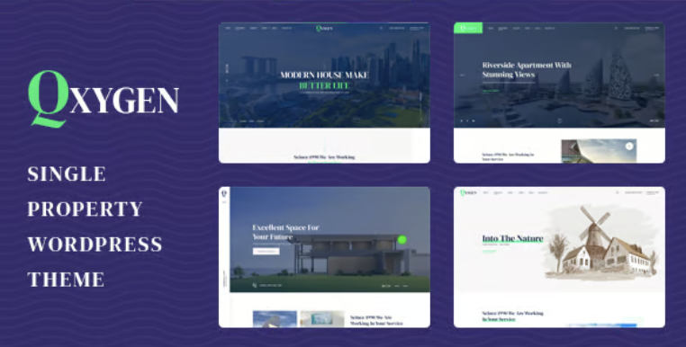 Qxygen - Single Property WordPress Theme 1 Qxygen Single Property WordPress Theme