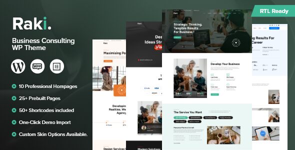 Raki - Business, Finance Consulting WordPress Theme 1 Raki Business, Finance Consulting WordPress Theme