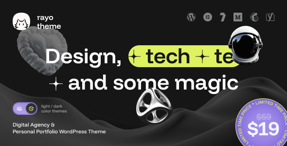 Rayo - Digital Agency & Personal Portfolio WordPress Theme 1 Rayo - Digital Agency & Personal Portfolio WordPress Theme