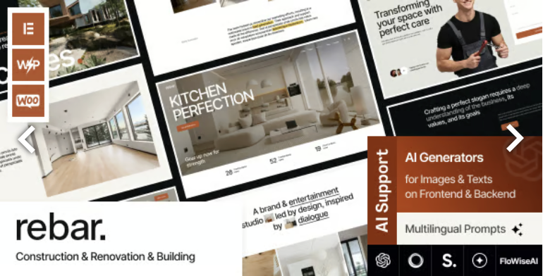 Rebar - Construction & Renovation & Building WordPress Theme 1 Rebar - Construction & Renovation & Building WordPress Theme