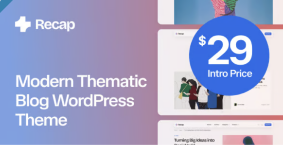 Recap Modern Thematic Blog WordPress Theme