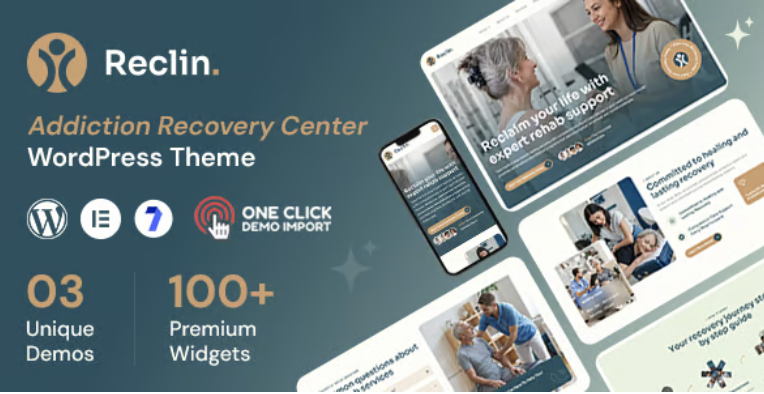 Reclin - Addiction Recovery & Rehabilitation Center WordPress Theme 1 Reclin Addiction Recovery Center WordPress Theme