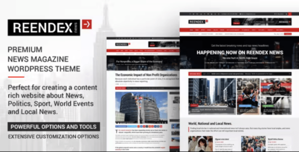 Reendex news WordPress theme