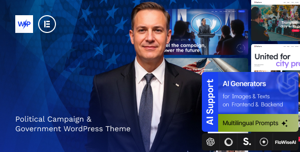 Reform — Political Campaign & Government WordPress Theme 1 Reform political campaign and government WordPress Theme