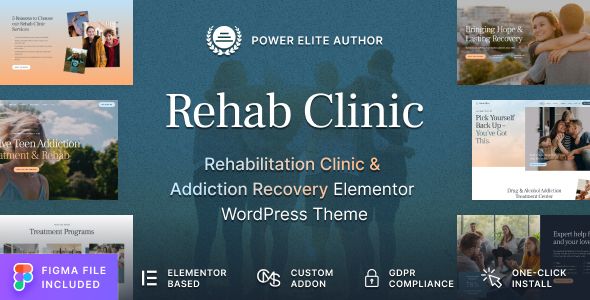Rehab Clinic - Addiction Recovery Center WordPress Theme 1 Rehab Clinic WordPress Theme