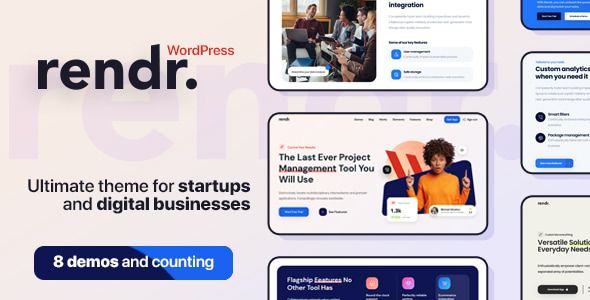 Rendr – Tech Startup Business WordPress Theme 1 Rendr – Tech Startup Business WordPress Theme