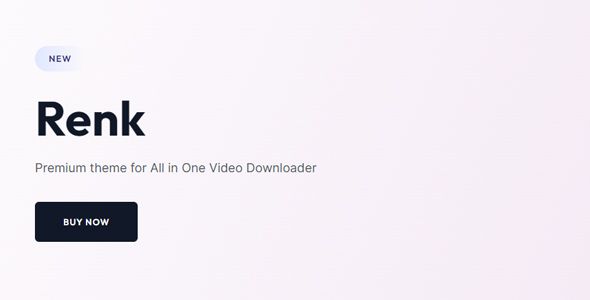 Renk All in One Video Downloader Theme 1 Renk All in One Video Downloader Theme