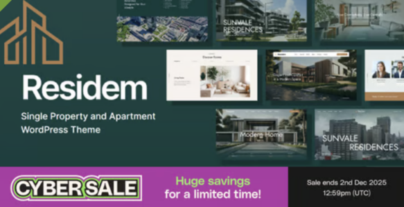 Residem - Single Property and Apartment WordPress Theme
