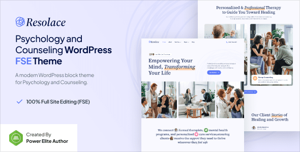 Resolace – Psychology & Counseling Gutenverse FSE WordPress Theme 1 Resolace – Psychology & Counseling WordPress FSE Theme
