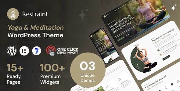 Restraint – Yoga & Meditation WordPress Theme 1 Restraint Yoga & Meditation WordPress Theme