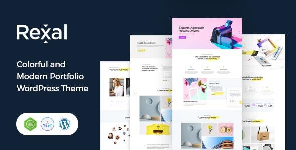 Rexal - A Colorful and Modern Multipurpose Portfolio WordPress Theme 1 Rexal Colorful and Modern Multipurpose Portfolio WordPress Theme