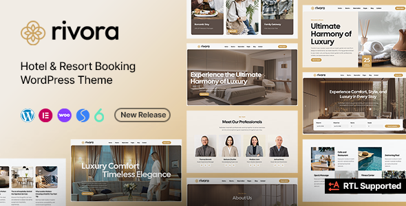 Rivora - Hotel Booking WordPress Theme 1 Rivora Hotel & Resort Booking WordPress Theme