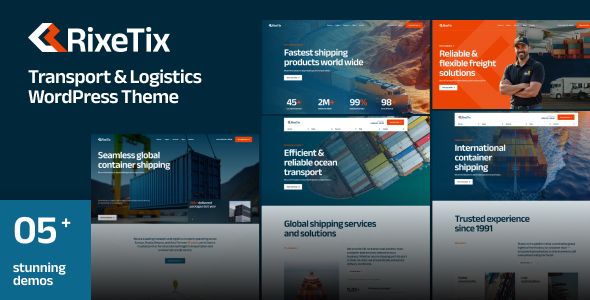 RixeTix – Transport Logistics WordPress Theme 1 Rixe Tix Transport Logistics WordPress Theme