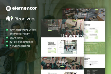 Rizonivers University & School Elementor Template Kit