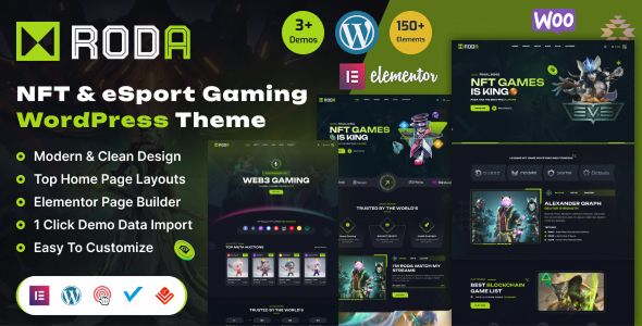 Roda - eSports & Gaming NFT WordPress Theme 1 Roda e Sports & Gaming NFT WordPress Theme