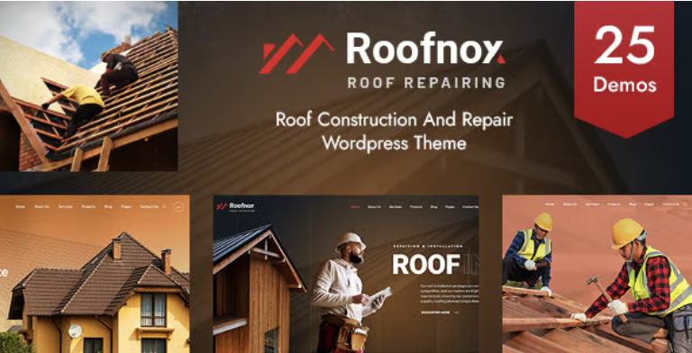 Roofnox - Roof Construction and Repair WordPress Theme 1 Roofnox Roof Construction and Repair WordPress Theme