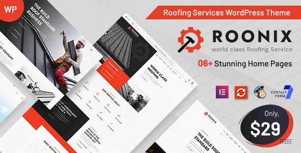 Roonix – Roofing Services WordPress 1 Roonix Roofing Services WordPress Theme