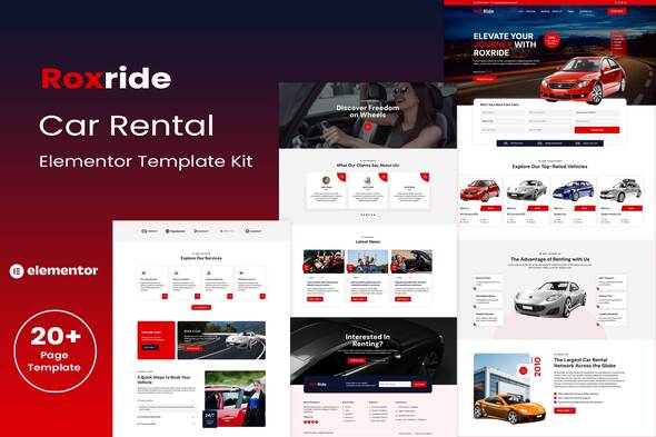 Roxride Car Rental Elementor Template Kit