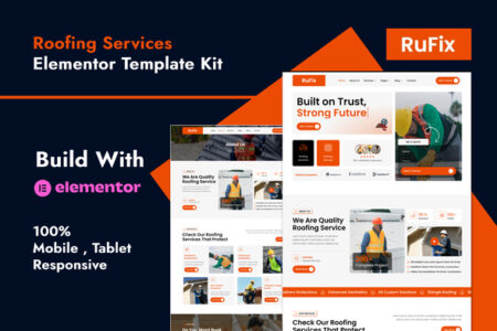 Rufix Roofing Services Elementor Template Kit