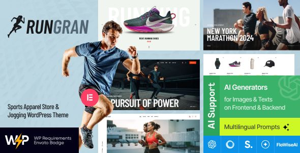 Run Gran - Sports Apparel & Gear Store WordPress Theme 1 Run Gran Sports Apparel & Gear Store WordPress Theme