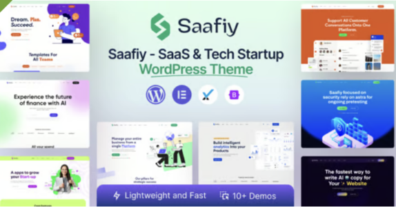 Saafiy SaaS and Tech Startup WordPress Theme