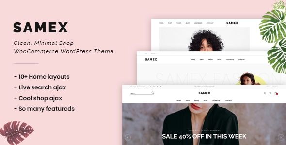 Samex - Clean, Minimal Shop WooCommerce WordPress Theme 1 Samex - Clean, Minimal Shop Woo Commerce WordPress Theme