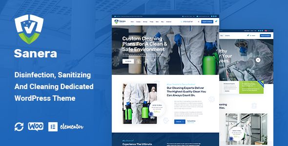 Sanera – Sanitizing And Cleaning Services WordPress Theme 1 Sanera – Sanitizing And Cleaning Services WordPress Theme