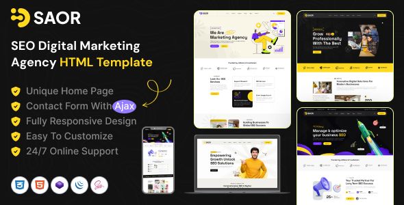 Saor - SEO Digital Marketing Agency HTML Template 1 Saor SEO Digital Marketing Agency HTML Template