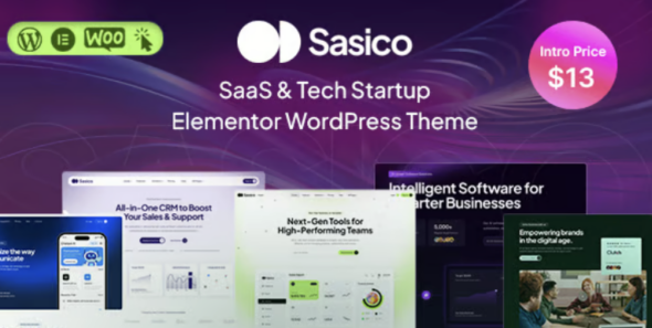 Sasico SaaS & Tech Startup WordPress Theme