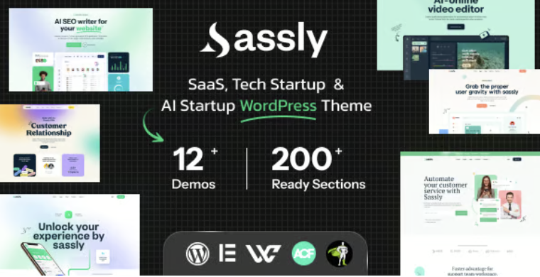 Sassly | SaaS, AI & Tech Startup Theme 1 Sassly SaaS, AI & Tech Startup WordPress Theme