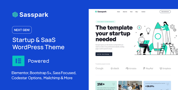 Sasspark - Startup WordPress Theme 1 Sasspark - Startup WordPress Theme