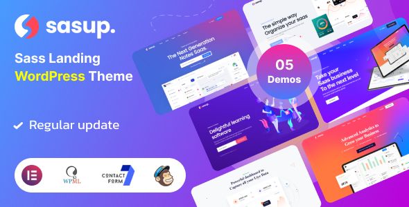Sasup – Sass Landing WordPress Theme 1 Sasup Sass Landing WordPress Theme