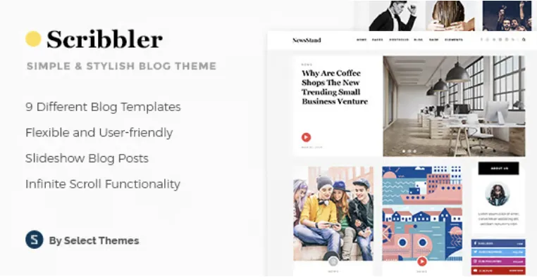 Scribbler Pro – Simple Blog WordPress Theme 1 Scribbler Pro – Simple Blog WordPress Theme
