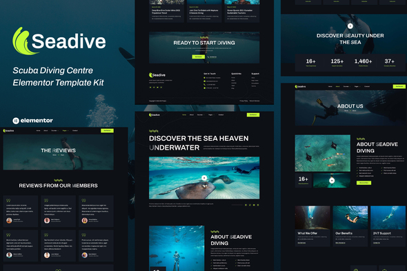 Seadive Scuba Diving Centre Elementor Template Kit
