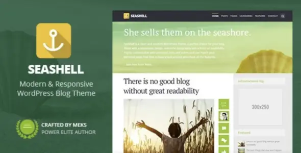 Sea Shell Pro Modern Responsive WordPress Blog Theme