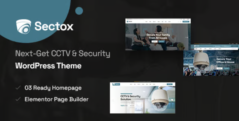 Sectox - CCTV & Security WordPress Theme 1 Sectox CCTV & Security WordPress Theme